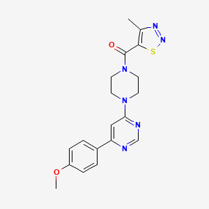(4-(6-(4-Methoxyphenyl)pyrimidin-4-yl)piperazin-1-yl)(4-methyl-1,2,3-thiadiazol-5-yl)methanone