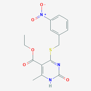 ethyl 6-methyl-4-[(3-nitrophenyl)methylsulfanyl]-2-oxo-1H-pyrimidine-5-carboxylate