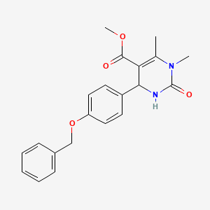 Methyl 4-[4-(benzyloxy)phenyl]-1,6-dimethyl-2-oxo-1,2,3,4-tetrahydropyrimidine-5-carboxylate