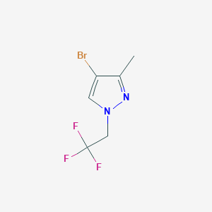 molecular formula C6H6BrF3N2 B2735174 4-bromo-3-methyl-1-(2,2,2-trifluoroethyl)-1H-pyrazole CAS No. 1664353-04-1