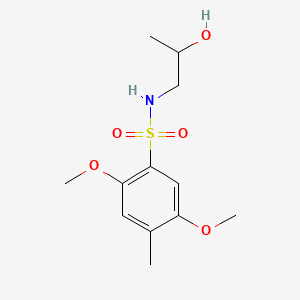 molecular formula C12H19NO5S B2735177 N-(2-hydroxypropyl)-2,5-dimethoxy-4-methylbenzenesulfonamide CAS No. 1087646-38-5