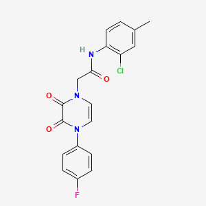 molecular formula C19H15ClFN3O3 B2735186 N-(2-chloro-4-methylphenyl)-2-[4-(4-fluorophenyl)-2,3-dioxo-1,2,3,4-tetrahydropyrazin-1-yl]acetamide CAS No. 886886-50-6