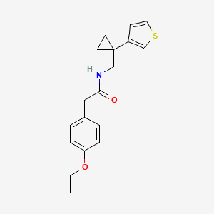 2-(4-Ethoxyphenyl)-N-[(1-thiophen-3-ylcyclopropyl)methyl]acetamide