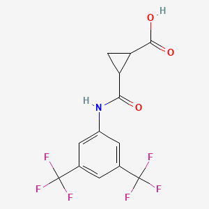 2-{[3,5-Bis(trifluoromethyl)anilino]carbonyl}cyclopropanecarboxylic acid