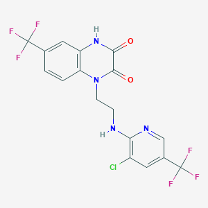 1-(2-{[3-Chloro-5-(trifluoromethyl)-2-pyridinyl]amino}ethyl)-6-(trifluoromethyl)-1,4-dihydro-2,3-quinoxalinedione