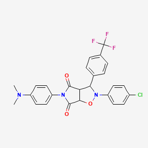 2-(4-chlorophenyl)-5-(4-(dimethylamino)phenyl)-3-(4-(trifluoromethyl)phenyl)dihydro-2H-pyrrolo[3,4-d]isoxazole-4,6(5H,6aH)-dione