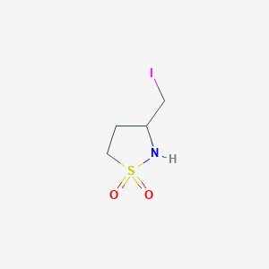 molecular formula C4H8INO2S B2735207 3-(Iodomethyl)isothiazolidine 1,1-dioxide CAS No. 2193061-79-7