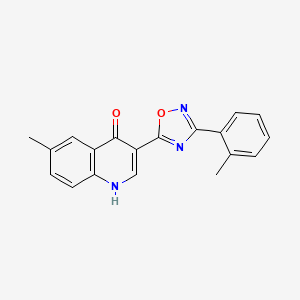 6-methyl-3-(3-(o-tolyl)-1,2,4-oxadiazol-5-yl)quinolin-4(1H)-one