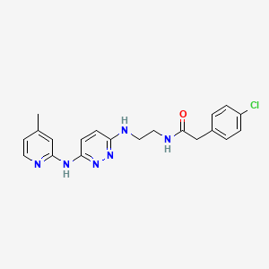 2-(4-chlorophenyl)-N-(2-((6-((4-methylpyridin-2-yl)amino)pyridazin-3-yl)amino)ethyl)acetamide