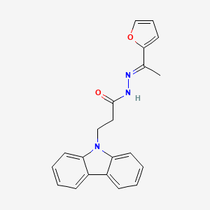 (E)-3-(9H-carbazol-9-yl)-N'-(1-(furan-2-yl)ethylidene)propanehydrazide