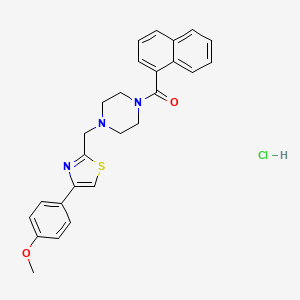 (4-((4-(4-Methoxyphenyl)thiazol-2-yl)methyl)piperazin-1-yl)(naphthalen-1-yl)methanone hydrochloride