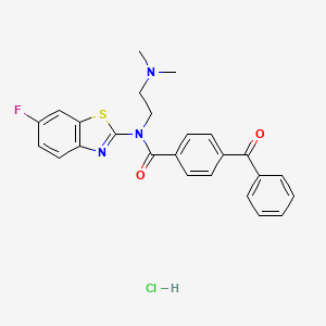 4-benzoyl-N-(2-(dimethylamino)ethyl)-N-(6-fluorobenzo[d]thiazol-2-yl)benzamide hydrochloride