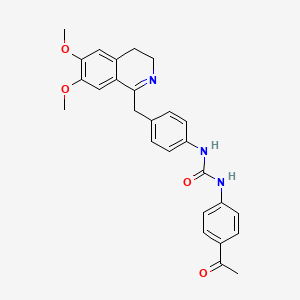3-(4-Acetylphenyl)-1-(4-((6,7-dimethoxy(3,4-dihydroisoquinolyl))methyl)phenyl)urea