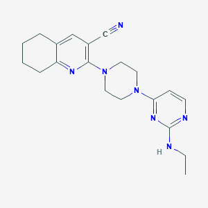 2-[4-[2-(Ethylamino)pyrimidin-4-yl]piperazin-1-yl]-5,6,7,8-tetrahydroquinoline-3-carbonitrile