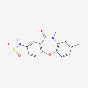molecular formula C16H16N2O4S B2735229 N-(8,10-dimethyl-11-oxo-10,11-dihydrodibenzo[b,f][1,4]oxazepin-2-yl)methanesulfonamide CAS No. 922089-76-7