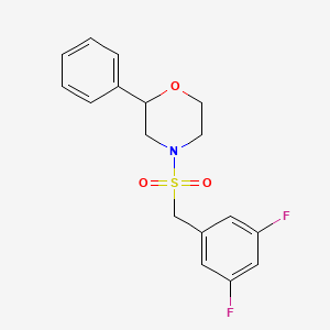 4-((3,5-Difluorobenzyl)sulfonyl)-2-phenylmorpholine
