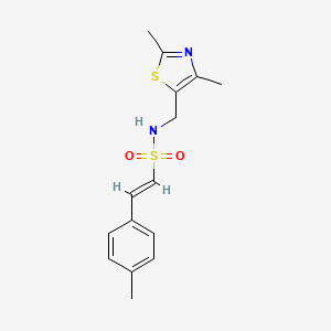 (E)-N-((2,4-dimethylthiazol-5-yl)methyl)-2-(p-tolyl)ethenesulfonamide