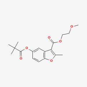 2-Methoxyethyl 5-[(2,2-dimethylpropanoyl)oxy]-2-methyl-1-benzofuran-3-carboxylate