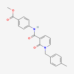 molecular formula C22H20N2O4 B2735249 methyl 4-{1-[(4-methylphenyl)methyl]-2-oxo-1,2-dihydropyridine-3-amido}benzoate CAS No. 946253-95-8