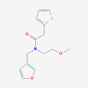 molecular formula C14H17NO3S B2735263 N-(furan-3-ylmethyl)-N-(2-methoxyethyl)-2-(thiophen-2-yl)acetamide CAS No. 1797620-42-8