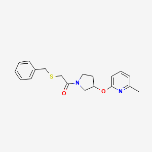 2-(Benzylthio)-1-(3-((6-methylpyridin-2-yl)oxy)pyrrolidin-1-yl)ethanone