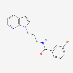 molecular formula C17H16BrN3O B2735269 N-(3-(1H-pyrrolo[2,3-b]pyridin-1-yl)propyl)-3-bromobenzamide CAS No. 1795491-11-0