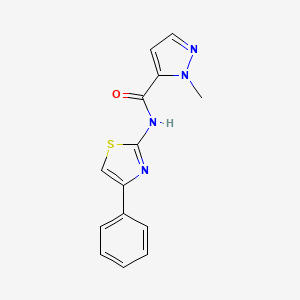 1-methyl-N-(4-phenylthiazol-2-yl)-1H-pyrazole-5-carboxamide