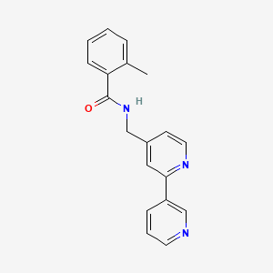 molecular formula C19H17N3O B2735282 N-([2,3'-bipyridin]-4-ylmethyl)-2-methylbenzamide CAS No. 2034246-86-9