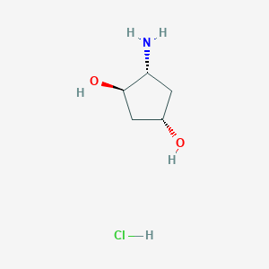 (1S,3R,4R)-4-Aminocyclopentane-1,3-diol;hydrochloride