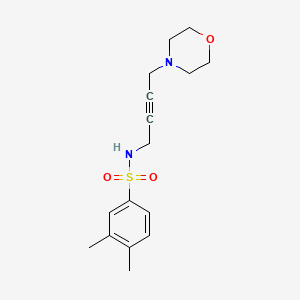 molecular formula C16H22N2O3S B2735286 3,4-dimethyl-N-(4-morpholinobut-2-yn-1-yl)benzenesulfonamide CAS No. 1396856-95-3