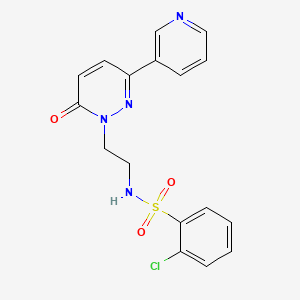 2-chloro-N-(2-(6-oxo-3-(pyridin-3-yl)pyridazin-1(6H)-yl)ethyl)benzenesulfonamide