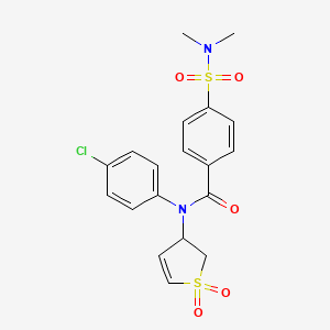 N-(4-chlorophenyl)-4-(N,N-dimethylsulfamoyl)-N-(1,1-dioxido-2,3-dihydrothiophen-3-yl)benzamide