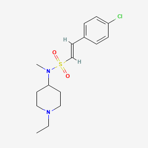 molecular formula C16H23ClN2O2S B2735291 (E)-2-(4-chlorophenyl)-N-(1-ethylpiperidin-4-yl)-N-methylethenesulfonamide CAS No. 1090604-72-0