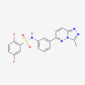 molecular formula C18H13F2N5O2S B2735293 2,5-difluoro-N-(3-(3-methyl-[1,2,4]triazolo[4,3-b]pyridazin-6-yl)phenyl)benzenesulfonamide CAS No. 894986-34-6