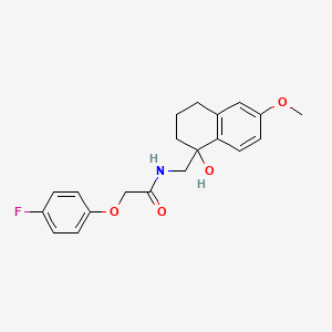 molecular formula C20H22FNO4 B2735295 2-(4-fluorophenoxy)-N-((1-hydroxy-6-methoxy-1,2,3,4-tetrahydronaphthalen-1-yl)methyl)acetamide CAS No. 2034600-29-6
