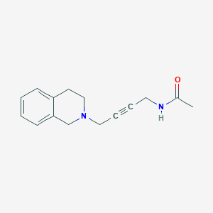 molecular formula C15H18N2O B2735296 N-[4-(1,2,3,4-tetrahydroisoquinolin-2-yl)but-2-yn-1-yl]acetamide CAS No. 1396866-91-3