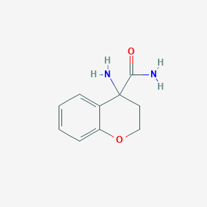 molecular formula C10H12N2O2 B2735298 4-amino-3,4-dihydro-2H-1-benzopyran-4-carboxamide CAS No. 1184114-10-0