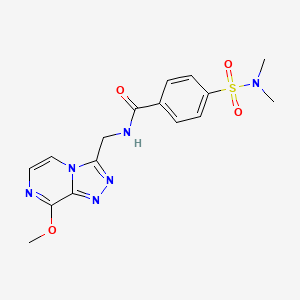 molecular formula C16H18N6O4S B2735310 4-(dimethylsulfamoyl)-N-({8-methoxy-[1,2,4]triazolo[4,3-a]pyrazin-3-yl}methyl)benzamide CAS No. 2034414-59-8