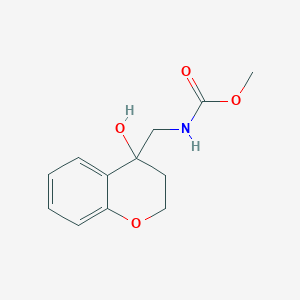 molecular formula C12H15NO4 B2735331 Methyl ((4-hydroxychroman-4-yl)methyl)carbamate CAS No. 1421451-19-5
