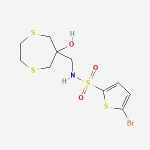 5-Bromo-N-[(6-hydroxy-1,4-dithiepan-6-yl)methyl]thiophene-2-sulfonamide