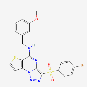 3-((4-bromophenyl)sulfonyl)-N-(3-methoxybenzyl)thieno[2,3-e][1,2,3]triazolo[1,5-a]pyrimidin-5-amine