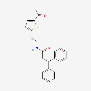 N-(2-(5-acetylthiophen-2-yl)ethyl)-3,3-diphenylpropanamide