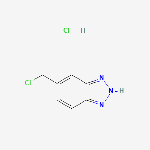 molecular formula C7H7Cl2N3 B2735374 5-(Chloromethyl)-2H-benzotriazole;hydrochloride CAS No. 2260935-98-4