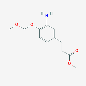 molecular formula C12H17NO4 B2735388 Methyl 3-[3-amino-4-(methoxymethoxy)phenyl]propanoate CAS No. 2126159-71-3