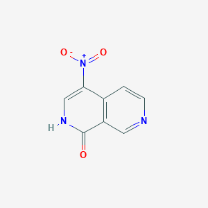 molecular formula C8H5N3O3 B2735500 4-Nitro-[2,7]naphthyridin-1-ol CAS No. 720718-71-8
