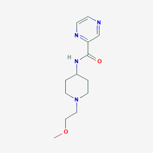 molecular formula C13H20N4O2 B2735527 N-[1-(2-Methoxyethyl)piperidin-4-YL]pyrazine-2-carboxamide CAS No. 1421460-19-6