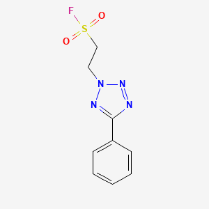 molecular formula C9H9FN4O2S B2735554 2-(5-phenyl-2H-1,2,3,4-tetrazol-2-yl)ethane-1-sulfonyl fluoride CAS No. 877964-24-4