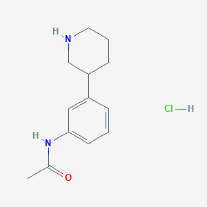 molecular formula C13H19ClN2O B2735556 N-(3-(piperidin-3-yl)phenyl)acetamide hydrochloride CAS No. 2409589-89-3