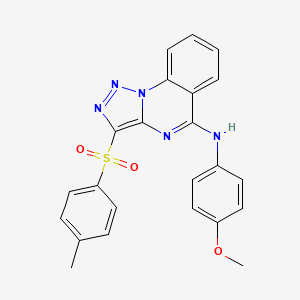 molecular formula C23H19N5O3S B2735568 N-(4-METHOXYPHENYL)-3-(4-METHYLBENZENESULFONYL)-[1,2,3]TRIAZOLO[1,5-A]QUINAZOLIN-5-AMINE CAS No. 899353-95-8