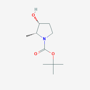 molecular formula C10H19NO3 B2735595 tert-butyl (2R,3R)-3-hydroxy-2-methylpyrrolidine-1-carboxylate CAS No. 126874-66-6